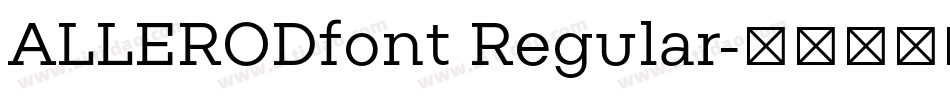 ALLERODfont Regular字体转换